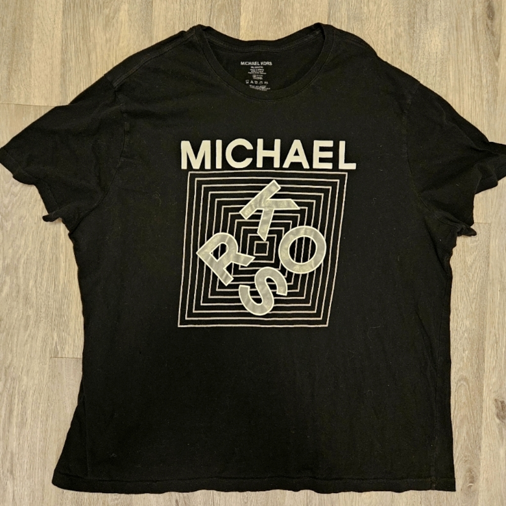 Michael Kors T-Shirt Black Crew Neck Short 3XL